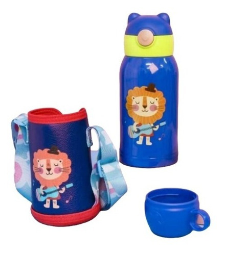 Termo Infantil Con Funda Portátil Vaso Térmico Niños 500ml 