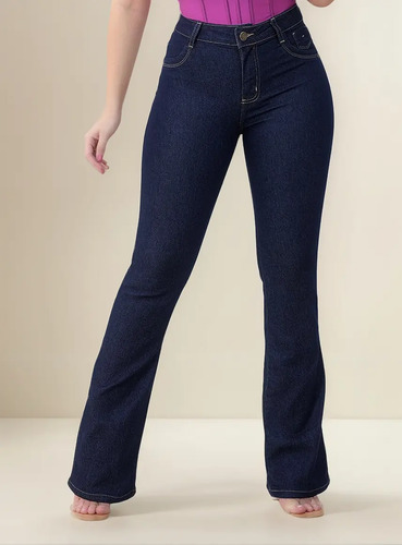 Calças Salig Jeans Hot Pants Flare Femininas Alta | MercadoLivre