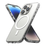 Carcasa Con Carga Inalámbrica Ccs Tech Magsafe Transparente Con Diseño Lisa iPhone 14 Pro Max Por 1 Unidad