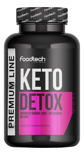 Keto Detox Quemador De Grasa 60 Caps - Foodtech