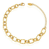 Tassadarglory Pulsera De Cadena De Oro Grueso Para Mujer, De