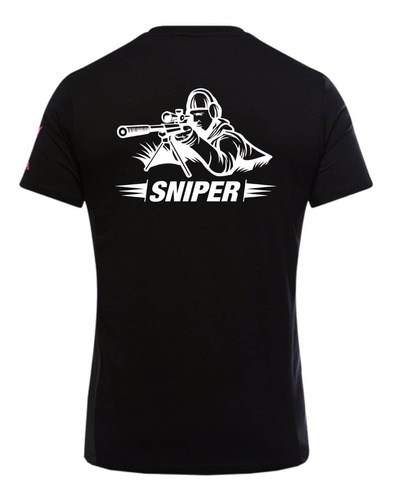 Remera Estampada Calaveras Sniper Club De Tiro Punisher