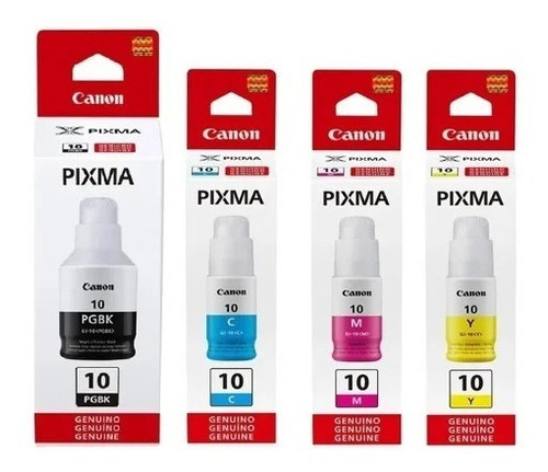 Tinta Canon Gi-10 Negro Y Colores Original