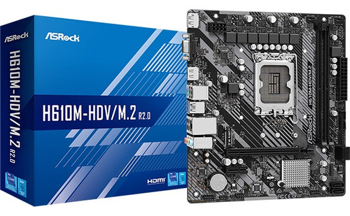 Board Asrock Intel H610m Hdv/m.2 R2.0 - Lga1700 Micro Atx