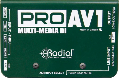 Radial Caja Directa Multimedia Pasiva Proav1