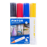 Set 4 Marcadores Pilot Pintor Punta Media