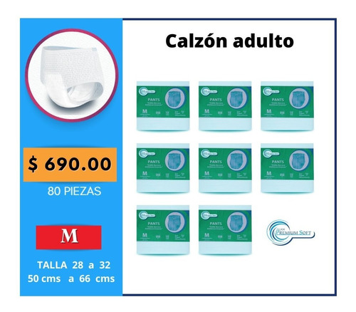 Calzón  Desechable Para Adulto Talla Mediano