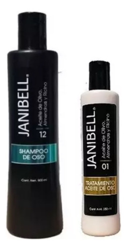 Shampoo Janibell De Oso 500 Ml Y Tratamiento De Oso 250ml