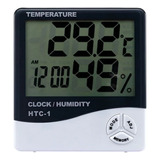 Termohigometro Digital Con Reloj Alarma Y Fecha Htc-1