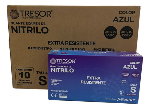 Pack 10 Cajas Guantes Nitrilo Extra Resistente - Elige Talla