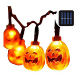 Luces Solares De Halloween Con Luz De Calabaza Led, Luz De L