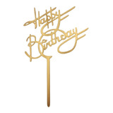 Letrero Para Pastel Happy Birthday Cake Toppers, Lphbj01m1