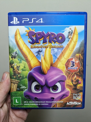 Jogo Ps4 - Spyro Reignited Trilogy - Mídia Física (3 Jogos E