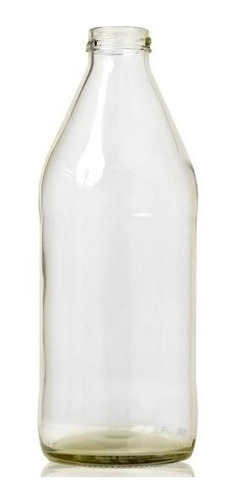 Botella De Vidrio Boca Ancha 1000cc Pack 10 Unid C/tapas 1 L