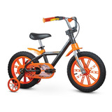 Bicicleta Infantil Aro 14 Laranja/preta Alumínio - Nathor