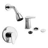 Combo Griferia Baño Fv Compacta Monocomando Ducha + Bidet