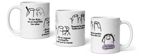 Taza Ceramica Importada Sublimada Manicura Uñas Flork