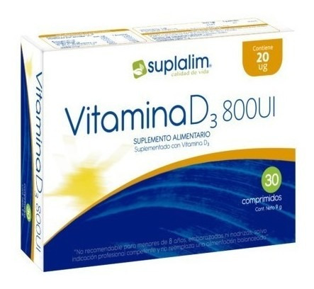 Vitamina D3 800 Ui X30com (suplalim)