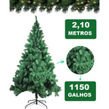 Árvore Pinheiro De Natal Grande Luxo 1.150 Galhos 2,10 Metro