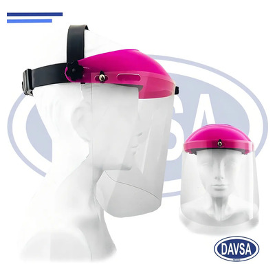 Protector Facial Careta Médica Industrial Uso Rudo Abatible Color Rosa | MercadoLibre