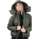 Campera Mujer Puffer Inflable Verde