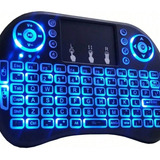 Mini Teclado Controle Sem Fio Wireless Iluminado Box Tv