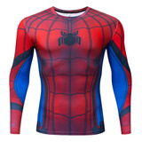 Camiseta De Manga Larga Estampado 3d Spiderman Araña Hombre