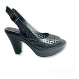 Zapato Mujer Sandalia Casual Negro Num 6 Plataforma Oferta!!