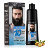 Champú De Tinte Para Barba Negro Para Hombre, Tinte De Bar.