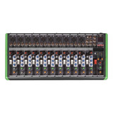 Consola Mixer Pro Bass Pm-1624bt 12 Canales Usb Bluetooth Fx