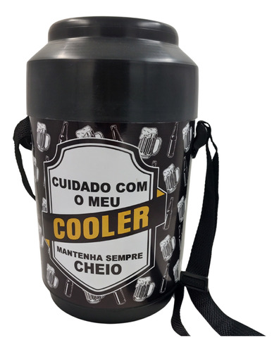 Cooler Lata De Cerveja Caixa Térmica Redondo Para 12 Latas P