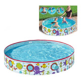 Piscina Infantil Circular De Vinil  Pvc 435l Até 6 Crianças