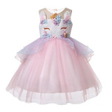 Vestido De Unicornio Con Flores Para Niñas + Envio Gratis