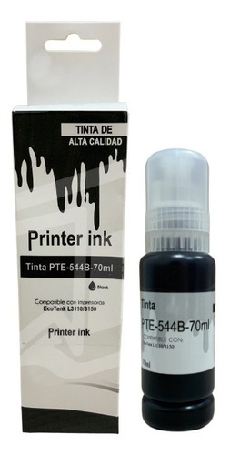 Botella De Tinta Compatible Epson 544b L1110 L3110 L3150 544