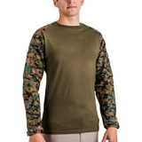 Remera Táctica Bajo Chaleco Camuflado Marpat Digital