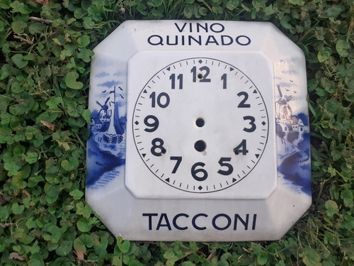 Antiguo Reloj Publicitario Cartel Vino Quinado Tacconi