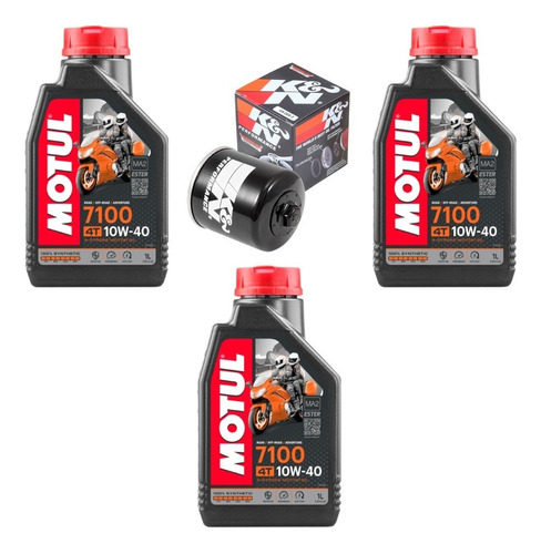 Aceite Motul 7100 Filtro K&n R6r 600rr Gsxr Ninja 400 R6s Fz