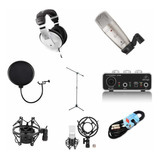 Kit De Grabacion Con Interfaz Behringer Um2 Combo Completo