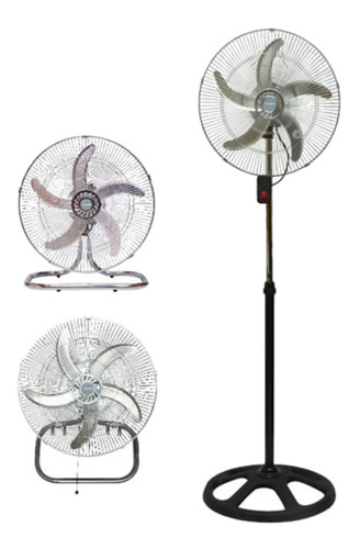 Ventilador  3 En 1 Tower T-251 18 Pulgadas 5 Aspas De Metal 