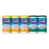 Toallitas Clorox Desinfectantes Mata 99.9% Virus Paq 5 Botes