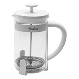 Cafetera Embolo 600ml Hudson Acero Inoxidable Blanco Bz3 Color Acero Inox/blanco Fr11