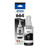 Botella De Tinta Epson T664 Original T664120 Negro