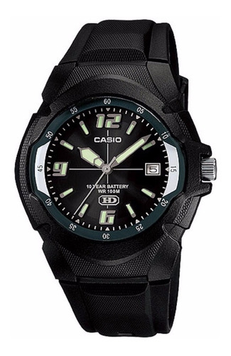 Reloj Casio Mw-600f-1a Hombre ! Color De La Malla Negro Color Del Bisel Negro Color Del Fondo Negro