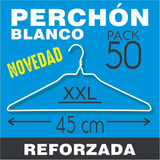 Perchas De Alambre - Perchón X50 Reforzada - Color Blanca