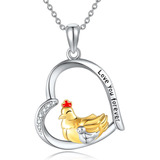 Collar De Gallina Jerwli, Collar Con Colgante De Gallina Y Y