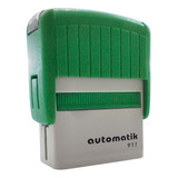 Timbre Automatik 911 Hasta 4 Líneas De Texto Color Del Exterior Verde