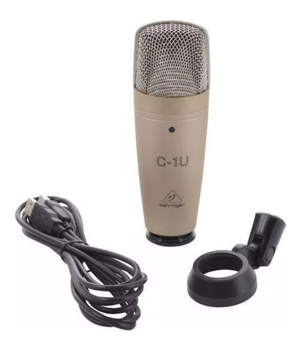 Micrófono Behringer C-1u Usb Condensador Pipeta Y Cable Usb
