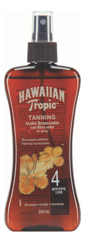 Bronceador  Hawaiian Tropic Tanning Oil  Fps4 X 240 Ml
