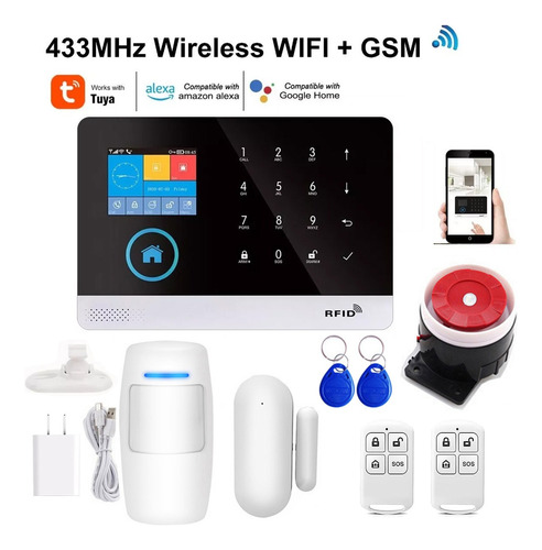 Kit Sistema De Seguridad Alarma Hogar Y Sensor Wifi Y Gsm