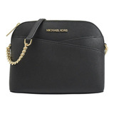 Bolsa Michael Kors Mk Jet Set Travel Dome Negro Acabado De Los Herrajes Oro Diseño De La Tela Liso